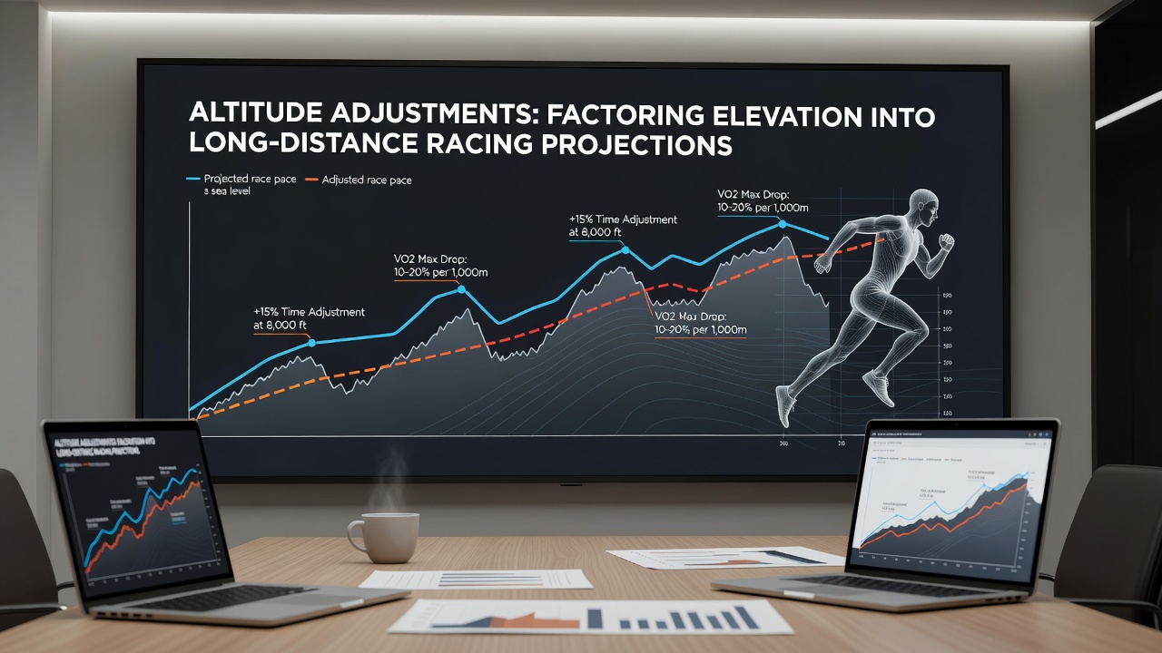 Elevation profile chart overlaid on a map of a high-altitude race course
