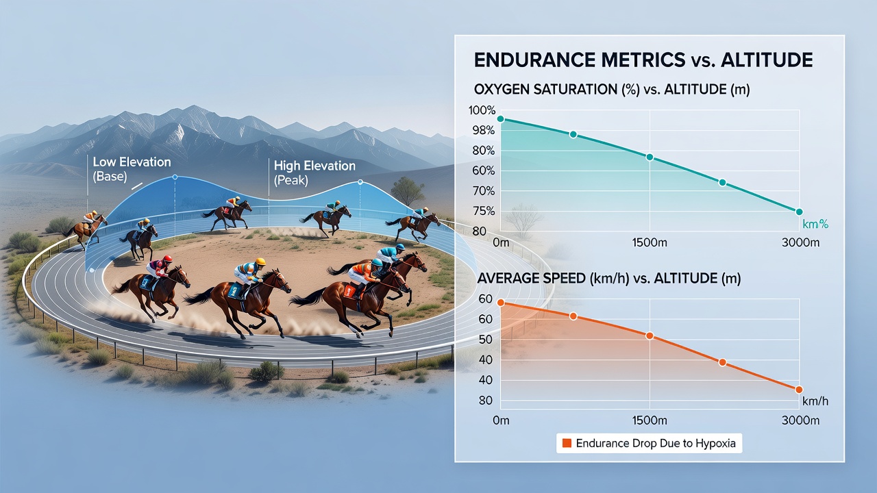 Chart displaying endurance metrics and altitude data from flat racing circuits