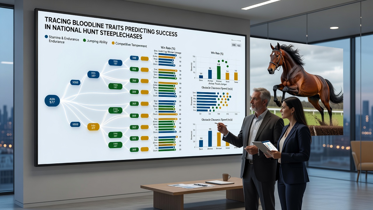 Detailed pedigree chart showing bloodline connections for steeplechase horses