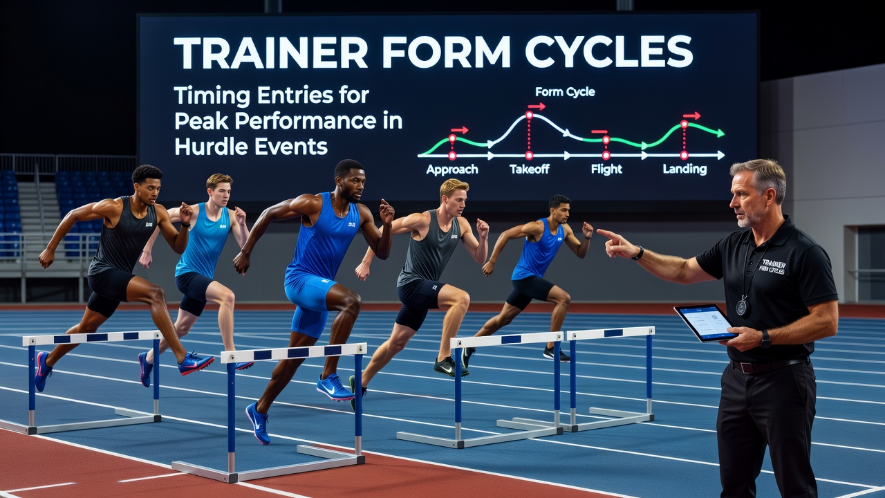 Detailed performance charts showing trainer form cycle analysis for hurdle horses